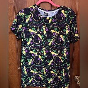 Mardi Gras Colorful Women’s Shirt with Fun Patterns